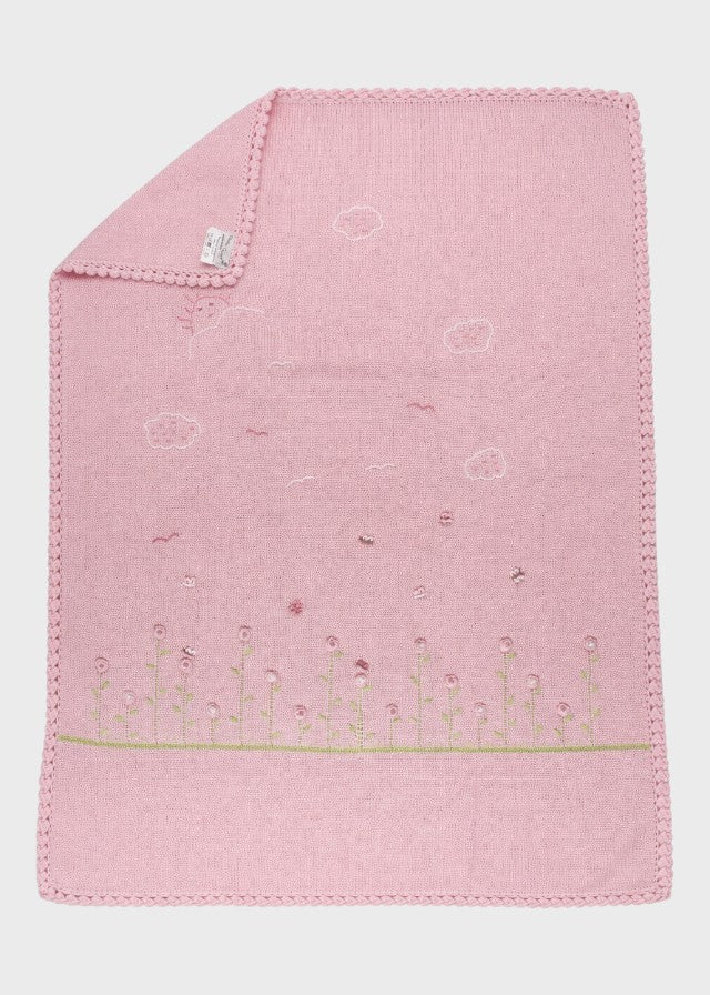 Pink Rococo Flower Blanket PICCI/CO-R