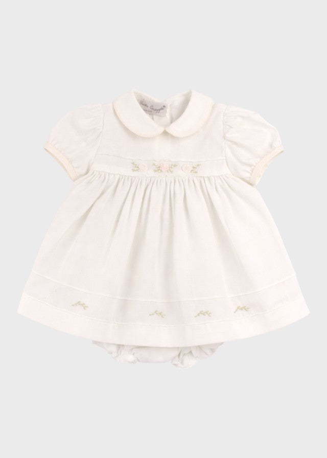 ROSSELLA 3123 White Embroidered Rose Set
