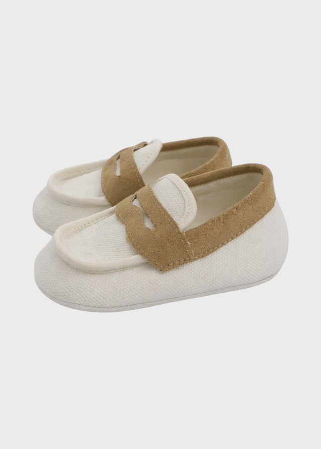 Two-Tone White Beige Moccasin SM3992/T088