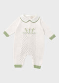 White Cotton Footed Romper 7566