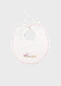 White Embroidered Birth Bib HUNKAR/BAV