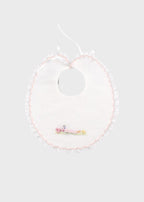 White Embroidered Birth Bib HUNKAR/BAV