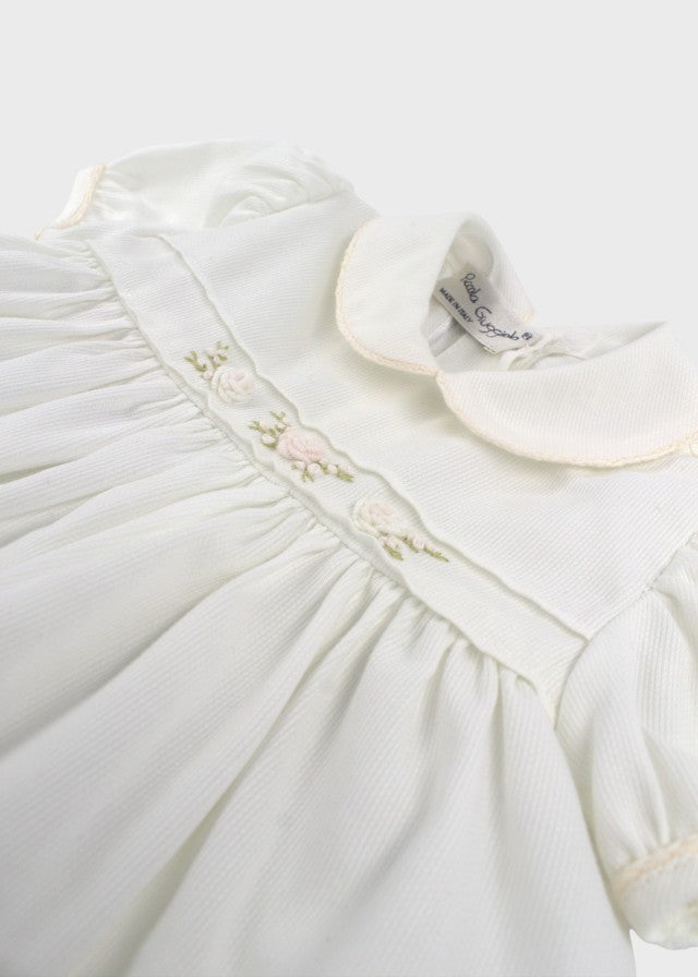 ROSSELLA 3123 White Embroidered Rose Set
