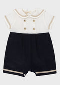 Blue Cotton Romper 7621