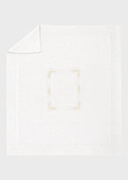 White Embroidered Flower Blanket SAIT/CO-R