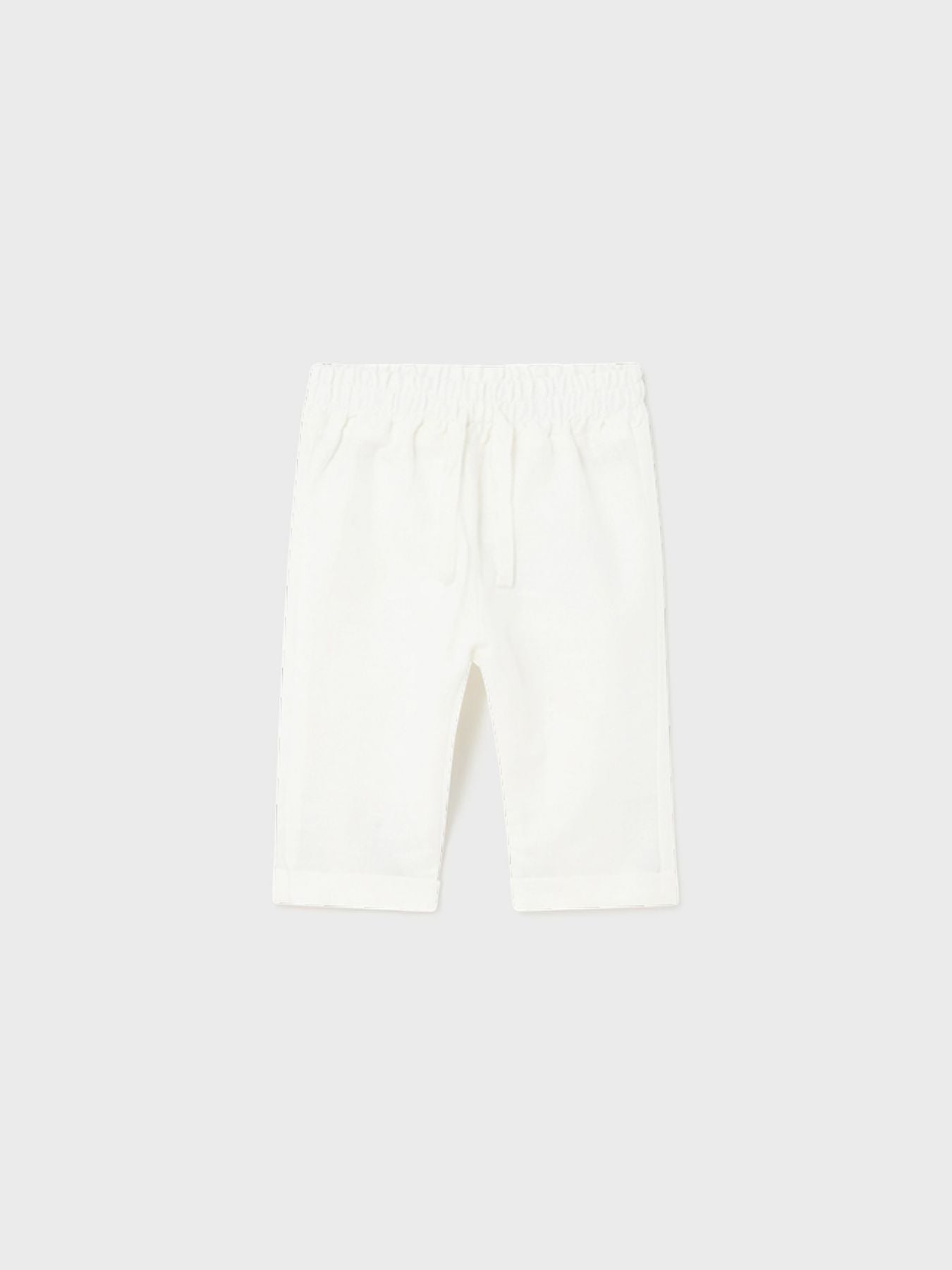 Elegant White Cotton Trousers 1538