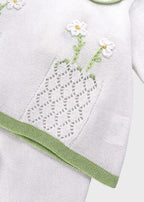 White Cotton Birth Set 7567
