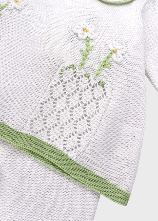 White Cotton Birth Set 7567