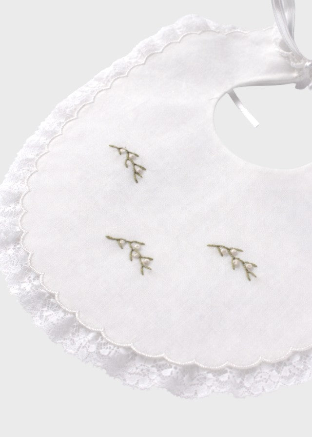 ROSSELLA 3124 White Batiste Embroidery Bib