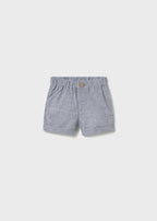 Bermuda Shorts in Delicate Cotton, Light Blue 1208/A