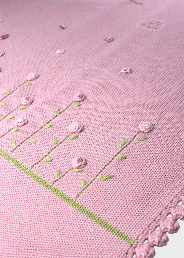 Pink Rococo Flower Blanket PICCI/CO-R