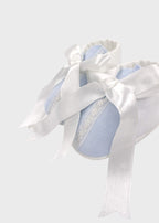 ATIP/SC Embroidered Baby Booties Sky Blue