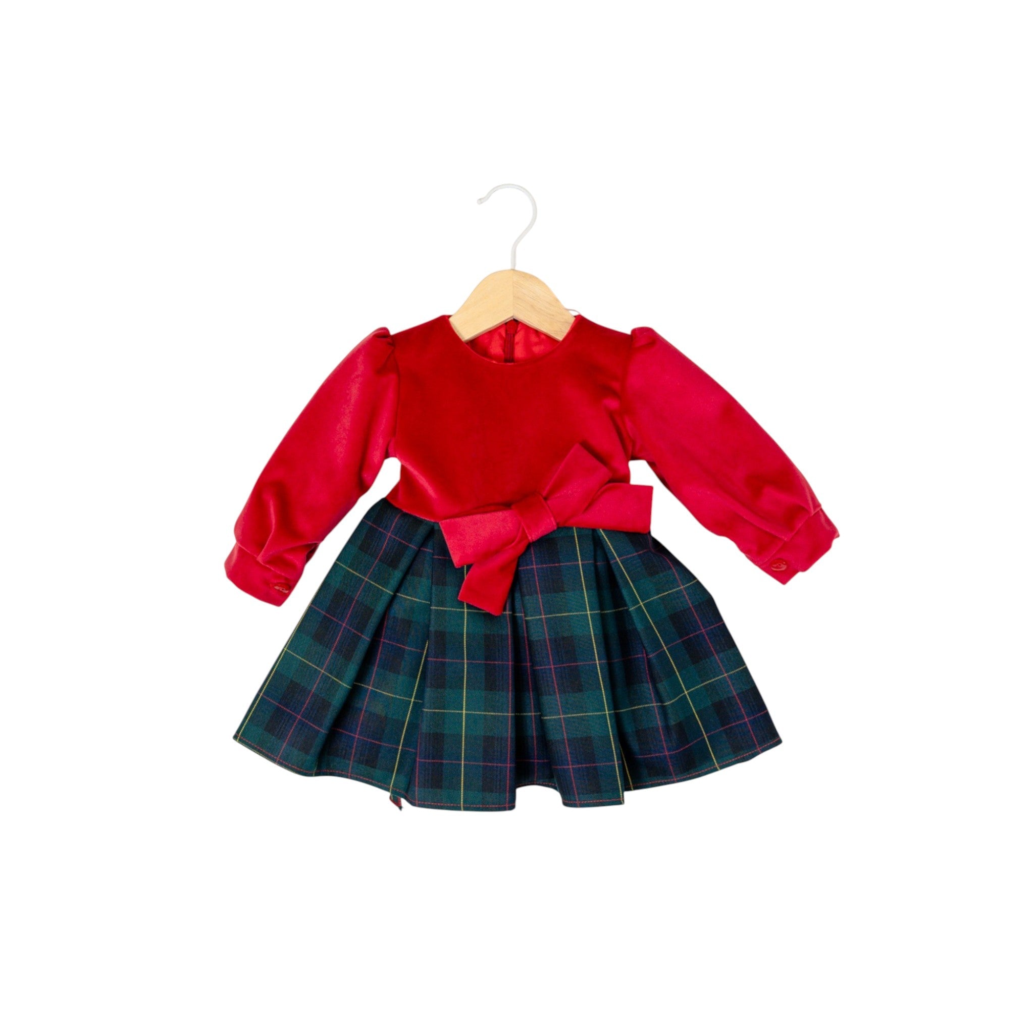 Abito Bimba Rosso B0573A1 corredino e abbigliamento neonato | NANU' BABY