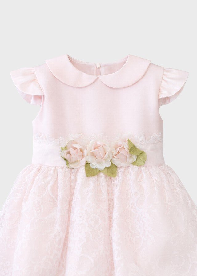 Abito Cerimonia Gonna Pizzo FB066 corredino e abbigliamento neonato | NANU' BABY