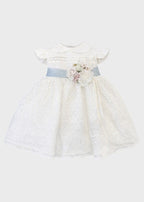 Abito Cerimonia Pizzo Macramè FB080/AP corredino e abbigliamento neonato | NANU' BABY