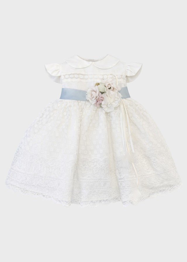 Abito Cerimonia Pizzo Macramè FB080/AP corredino e abbigliamento neonato | NANU' BABY