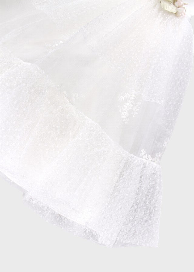 Abito Cerimonia Pizzo Pois FB099 corredino e abbigliamento neonato | NANU' BABY