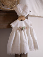 Abito Cerimonia Romantico Bimba Beige 5476 corredino e abbigliamento neonato | NANU' BABY