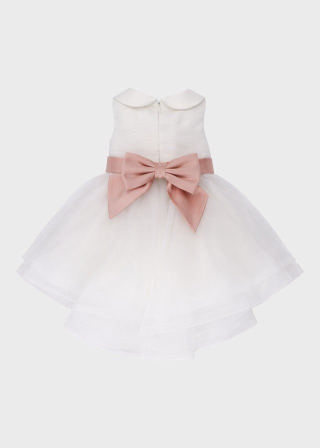 Abito Cerimonia Tulle Balze Bianco corredino e abbigliamento neonato | NANU' BABY