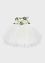 Abito Cerimonia Tulle Verde EV305 corredino e abbigliamento neonato | NANU' BABY