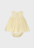 Abito Cotone Coulotte Giallo 91428 corredino e abbigliamento neonato | NANU' BABY