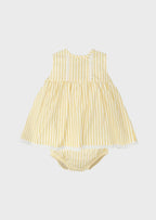 Abito Cotone Coulotte Giallo 91428 corredino e abbigliamento neonato | NANU' BABY