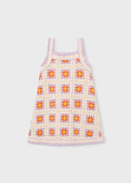 Abito Cotone Crochet Viola 3935/67 corredino e abbigliamento neonato | NANU' BABY