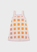 Abito Cotone Crochet Viola 3935/67 corredino e abbigliamento neonato | NANU' BABY