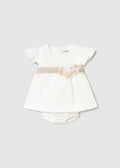Abito Cotone Fusciacca Bianco 1886/49 corredino e abbigliamento neonato | NANU' BABY