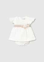 Abito Cotone Fusciacca Bianco 1886/49 corredino e abbigliamento neonato | NANU' BABY