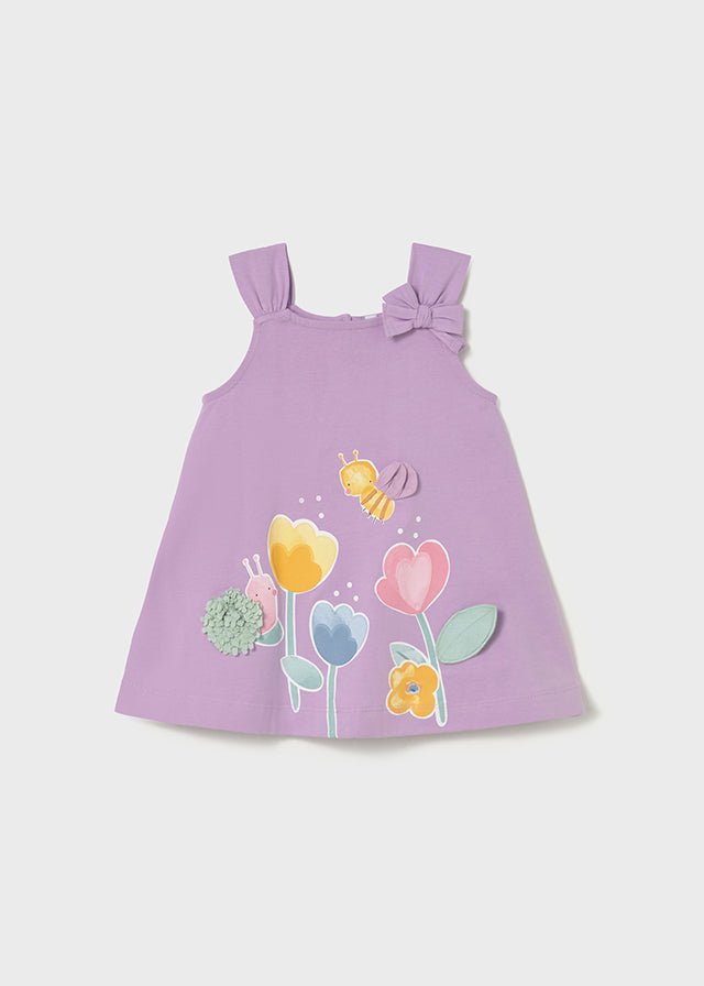 Abito Cotone Grafica Viola 1930/68 corredino e abbigliamento neonato | NANU' BABY