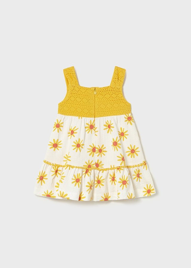 Abito Cotone Guipure Giallo 1926/56 corredino e abbigliamento neonato | NANU' BABY