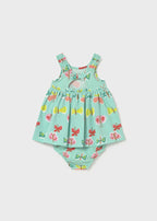 Abito Cotone Stampato Turchese 1927/58 corredino e abbigliamento neonato | NANU' BABY