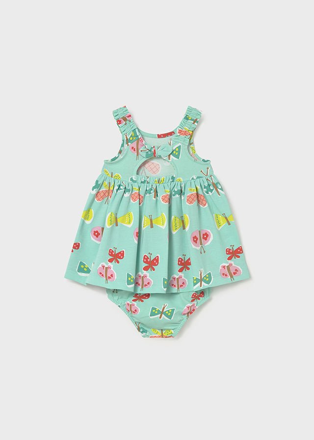 Abito Cotone Stampato Turchese 1927/58 corredino e abbigliamento neonato | NANU' BABY