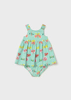 Abito Cotone Stampato Turchese 1927/58 corredino e abbigliamento neonato | NANU' BABY