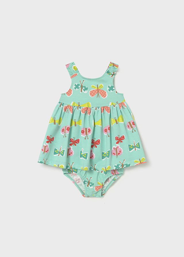 Abito Cotone Stampato Turchese 1927/58 corredino e abbigliamento neonato | NANU' BABY