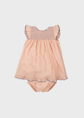 Abito Cotone Volant Rosa 91427 corredino e abbigliamento neonato | NANU' BABY