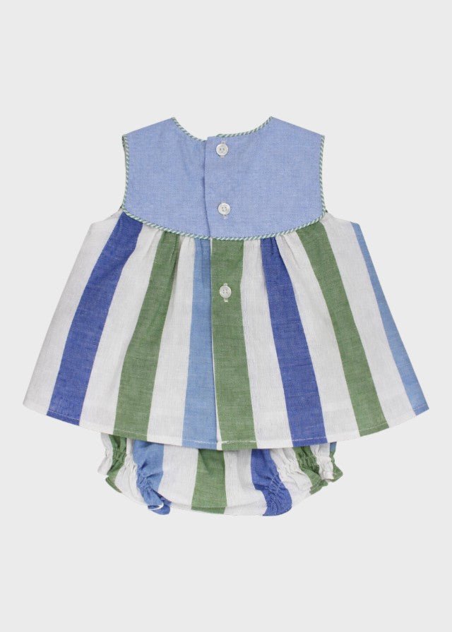 Abito Coulotte Mayolica Azzurro 0052/27 corredino e abbigliamento neonato | NANU' BABY