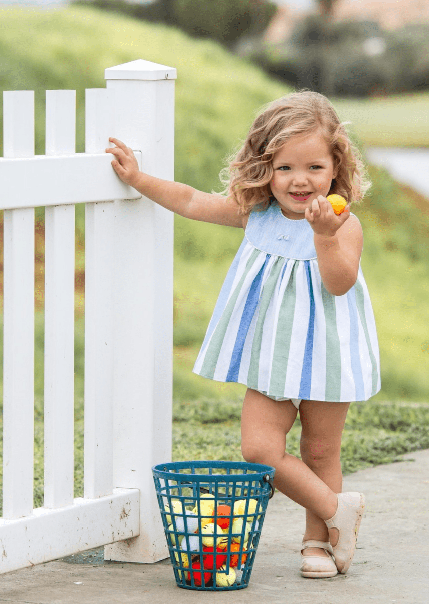 Abito Coulotte Mayolica Azzurro 0052/27 corredino e abbigliamento neonato | NANU' BABY