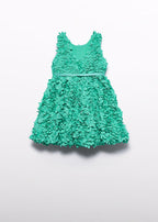 Abito Fiori 3D Turchese 5038/9 corredino e abbigliamento neonato | NANU' BABY