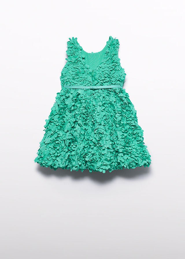 Abito Fiori 3D Turchese 5038/9 corredino e abbigliamento neonato | NANU' BABY