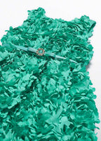 Abito Fiori 3D Turchese 5038/9 corredino e abbigliamento neonato | NANU' BABY