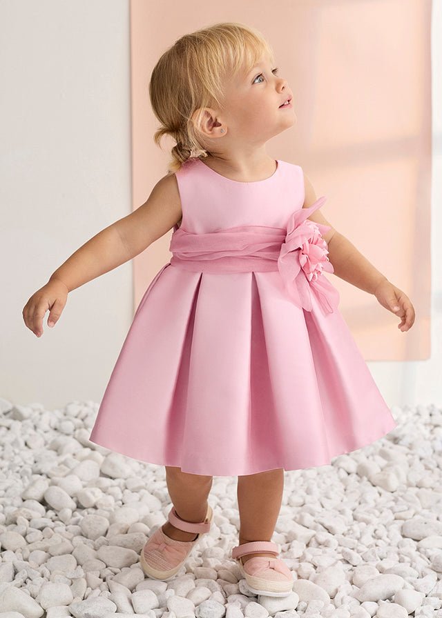 Abito Mikado Balze Rosa 5010/85 corredino e abbigliamento neonato | NANU' BABY