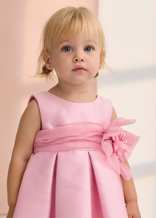 Abito Mikado Balze Rosa 5010/85 corredino e abbigliamento neonato | NANU' BABY