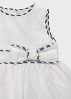 Abito Neonata Misto Lino Righina Panna C63239 corredino e abbigliamento neonato | NANU' BABY