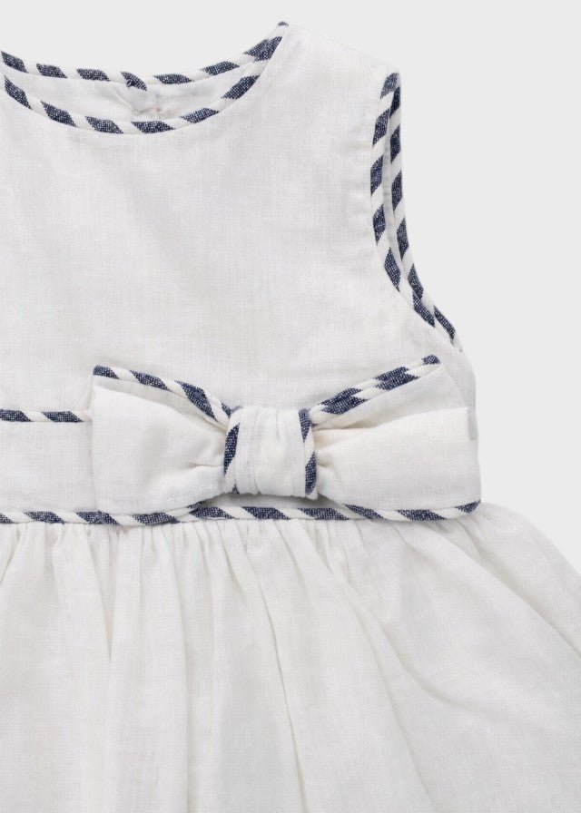 Abito Neonata Misto Lino Righina Panna C63239 corredino e abbigliamento neonato | NANU' BABY