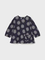 Abito punto jacquard Bimba Blu 2918/48 corredino e abbigliamento neonato | NANU' BABY