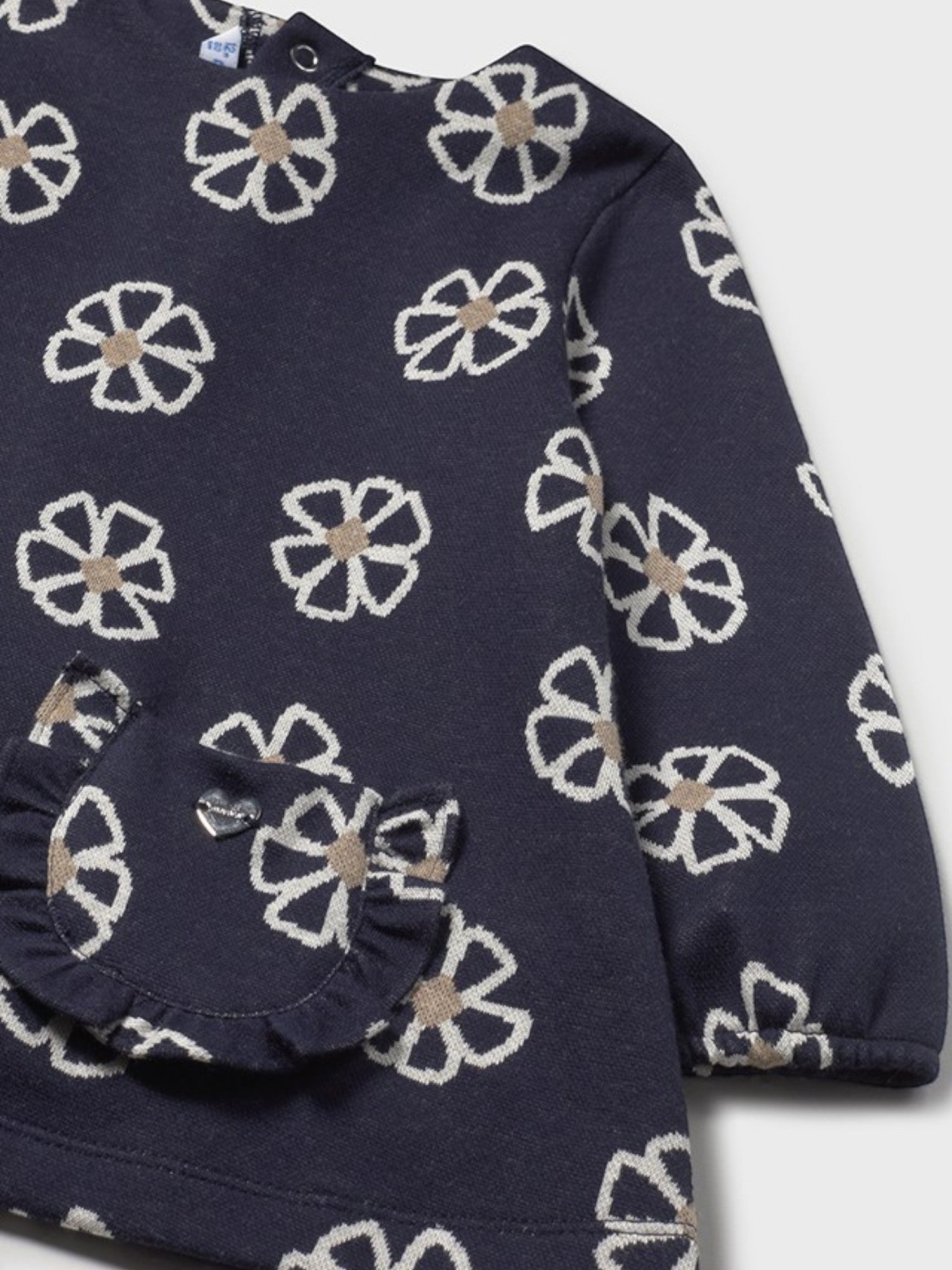 Abito punto jacquard Bimba Blu 2918/48 corredino e abbigliamento neonato | NANU' BABY