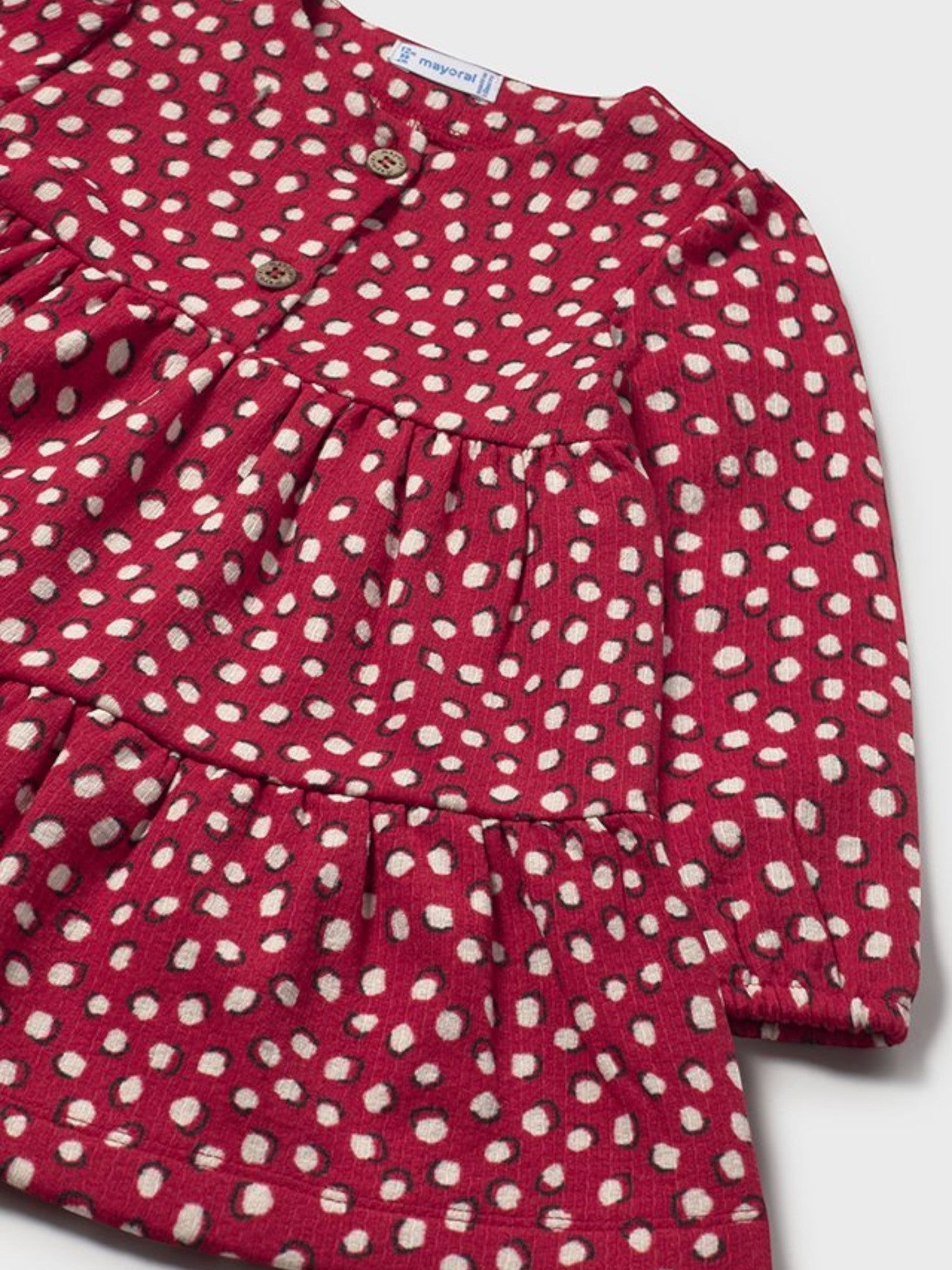 Abito punto strutturato Bimba Rosso 2915/40 corredino e abbigliamento neonato | NANU' BABY