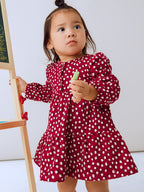 Abito punto strutturato Bimba Rosso 2915/40 corredino e abbigliamento neonato | NANU' BABY